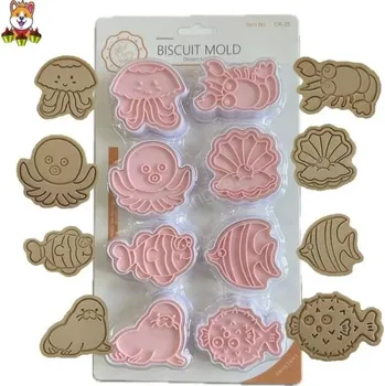 Vykrajovátko Dortisimo Plastové vypichovače Mořský svět (8 ks)