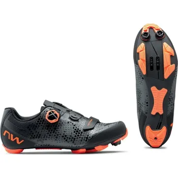 Pánské cyklistické tretry Tretry NORTHWAVE Razer 2 Anthracite/Orange 44
