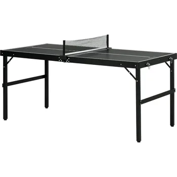 Stůl na stolní tenis SPORTNOW Sada na stolní tenis SPORTNOW, skládací, zámek a madlo, hliníkový rám, 152x76x72 cm, černá barva