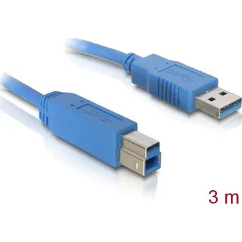 Prodlužovací kabel Delock USB kabel USB 3.2 Gen1 USB-A zástrčka, USB-B zástrčka 3.00 m modrá pozlacené kontakty 82581