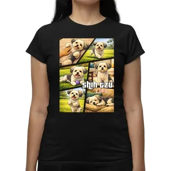 Žertovný předmět shih tzu life - dámské tričko s potiskem- Tričkový.cz