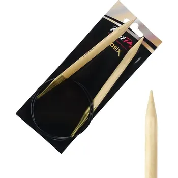 Nástroj na niť a příze Dřevěné kruhové jehlice Knitpro Basix Birch 80 cm 9 mm