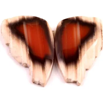 Přírodní kámen Exkluzivní párové kabošony Sumatra Achát č.P783 (31x18x5mm)