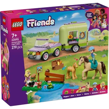Stavebnice LEGO LEGO Friends 42695 Přívěs s koněm a hříbětem