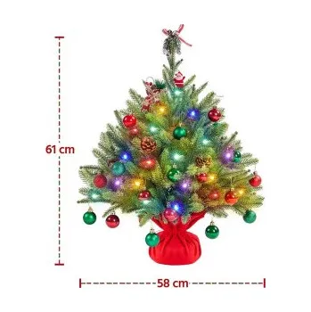 Vánoční stromek Umělý vánoční stromeček 411384 green 2ft, 61cm - A YAHEETECH