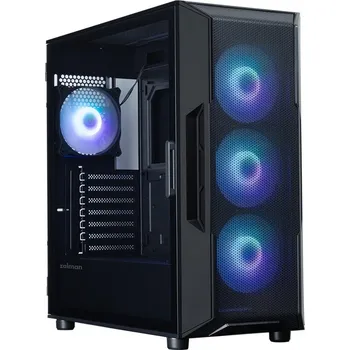 PC skříň Zalman skříň i3 Neo ARGB V2 Black / ATX / 4x120mm ARGB Fan / 2xUSB 3.0 / černá