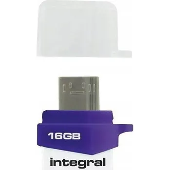 USB flash disk Pendrive Integral Micro Fusion 16 GB Micro-USB, USB 3.0 bílý