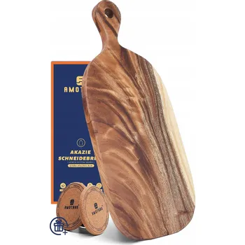 Kuchyňské prkénko AMOTANG Dřevěná deska Akácie do kuchyně s úchyty 45x19x19 Cm
