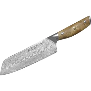 Kuchyňský nůž Nůž Dellinger Santoku Longevity damast kuchyňský