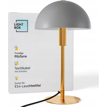Lampička LIGHTBOX Stolní LED lampa 36cm Zlatá Šedá do ložnice