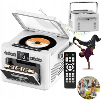 CD přehrávač BOOMBOX S CD PŘEHRÁVAČEM, KAZETOVÝM PŘEHRÁVAČEM, BLUETOOTH, FM RÁDIEM, USB, SD, AUX