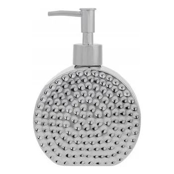 Dávkovač mýdla Ruční dávkovač mýdla stojící Smukee 250 ml stříbrný