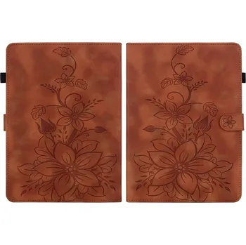 Pouzdro na tablet VSECHNONAMOBIL 99221 ART LILY Zaklápěcí pouzdro Amazon Kindle Paperwhite 2024 hnědé