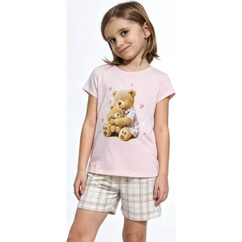 Pyžamo Cornette Kids Girl 871/115 Hug Me kr/r 98-128 Růžová 122-128