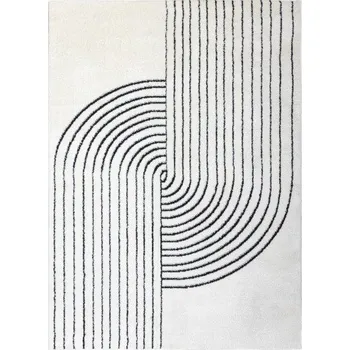 Koberec AKCE: 120x170 cm Kusový koberec Mode 8587 geometric cream/black, béžová, chodba / předsíň, Dywany Łuszczów - 1 rok na vrácení + DOPRAVA ZDARMA k Vám i zpět