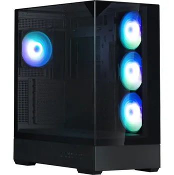 PC skříň Zalman skříň P40 Prism Plus / midT / 4x120mm ARGB fan / 2xUSB 3.0 / USB-C / panoramatická / černá