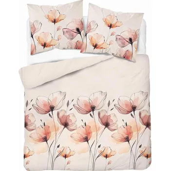 Povlečení Povlečení 160x200 světle růžové s broskvovými květy - Satin Stories