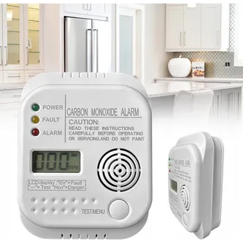 Zabezpečovací technika Bezdrátový detektor plynu oxidu uhelnatého (CO), kouře a požáru na baterie s alarmem