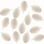 Vejce plastová, 6cm, 12ks,bílá