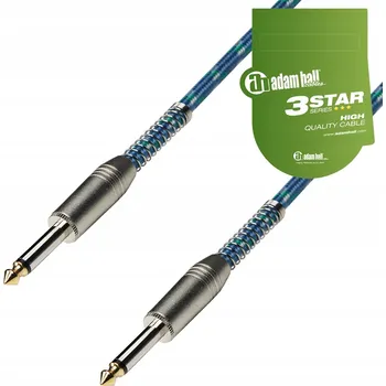 Audio kabel Kabel jack 6,3 mm - jack 6,3 mm Adam Hall K3IPP 9 m