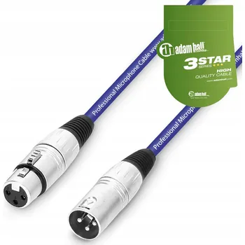 Audio kabel ADAM HALL K3MMF BL MIKROFONNÍ KABEL XLR - XLR 1m