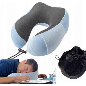 Polštář POLŠTÁŘ POLŠTÁŘ ROHLÍK NA KRK TURISTICKÝ SVĚTLE MODRÝ