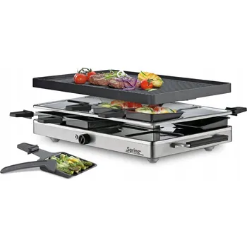 Kuchyňský gril Elektrický raclette gril Spring RACLETTE8 CLASSIC, vícebarevný, 1200 W