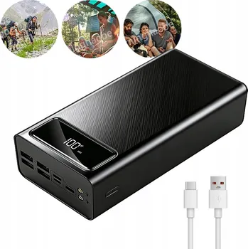 Powerbanka Powerbank 50000mAh Mega výkonný Rychlé Nabíjení Barva Černá