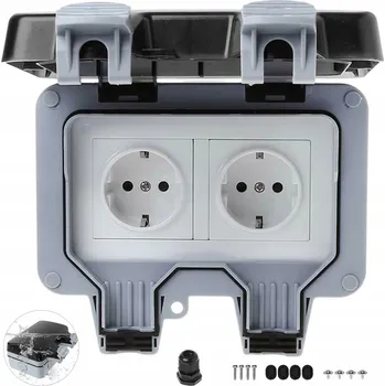 Elektrická zásuvka Bedee Elektrická Zásuvka zásuvka šedá