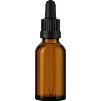 Láhev 30 ml Skleněná pipeta 18/415 77 mm černá a 30 ml lahvička jantarová