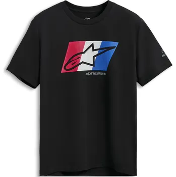 Pánská móda Tričko Alpinestars Global CSF černo-červeno-bílo-modré M