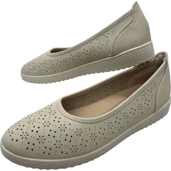 Dámské mokasíny Lathay moda Dámské béžové mokasíny Barva: Béžová, Velikost: 42