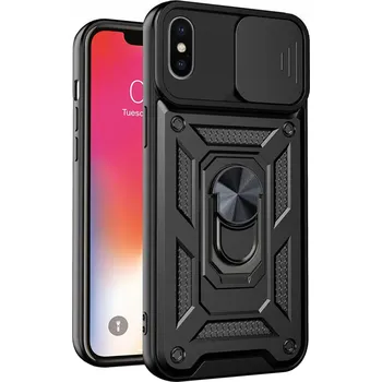 Pouzdro na mobilní telefon Techsuit - řada CamShield - iPhone XS - černá