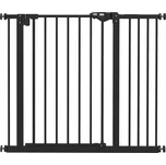 Bezpečnostní branka PawHut pro psy, zábrana, bezpečnostní branka pro domácí zvířata, kovová, plastová, ,74-80/87-94 cm, černá