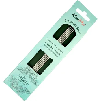 Nástroj na niť a příze KnitPro Mindful 5 ks ponožkových jehlic 15 cm 2,25 mm