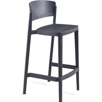 Barová židle Gaber | Plastová barová židle ABUELA antracit - skladem
