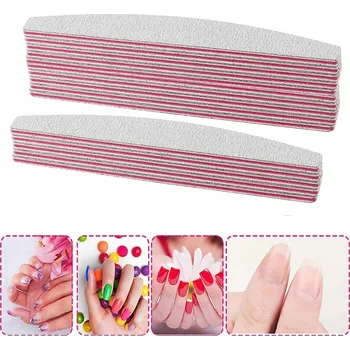 LEŠTICÍ BLOKY NA NEHTY 100/180 SADA 50 KUSŮ TVAR PŮLMĚSÍCE