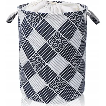 Koš na prádlo Velký skládací koš na prádlo černý 18palcový do koupelny