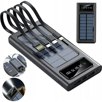 Powerbanka POWERBANK S RYCHLÝM NABÍJENÍM LED SVÍTILNOU 4 PORTY 5 Ochrana Bezpečnosti