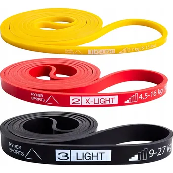 P/22 Ryher Fitness Odporová guma / posilovací guma na shyby, cvičení, CrossFit 3 kusy