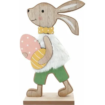 Velikonoční dekorace Zajíc dřevěný 11x22cm