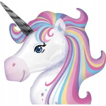 Balónek Fóliový balónek Jednorožec pastelový - 74 x 76 cm - 1 ks