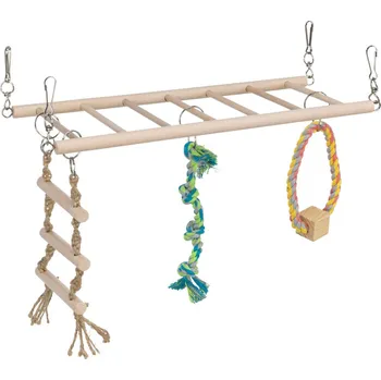 TRIXIE Závěsný žebřík s hračkami-činka,kruh,žebřík pro hlodavce