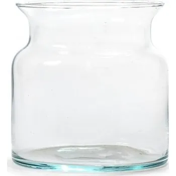 Váza Skleněná váza Digitalis se zúženým otvorem - výška 12 cm, průměr 12 cm