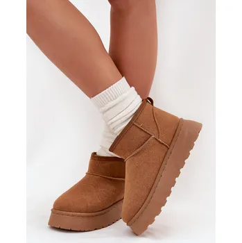 Dívčí sněhule Dámské sněhule 25BT26-9147 hnědé - Sweet Shoes 38