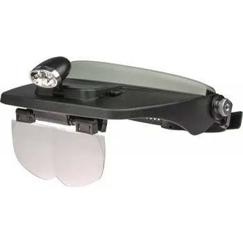 Lupa Náhlavní lupa s osvětlením a výměnnými čočkami