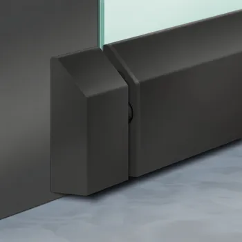 Dveřní kování Doraz pro lišty Planet Planet KG-A/-S, úzký, černá