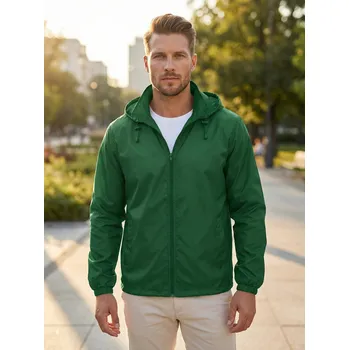 Dámská cargo bunda Unisex větrovka ALTISPORT NoPrint NP/ALU425 LAHVOVĚ ZELENÁ S