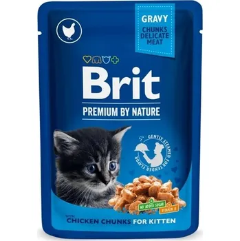 Brit Premium Cat kapsička Chicken Chunks for Kitten SET 24x 100 g