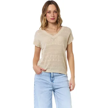 Dámský svetr Svetr přízový kr. rukáv SEVENDAY 207 barva: bílá